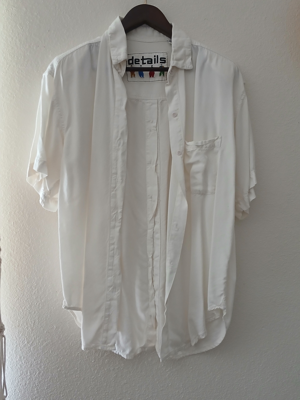 Details Brand White Short-Sleeve Button-Up Shirt